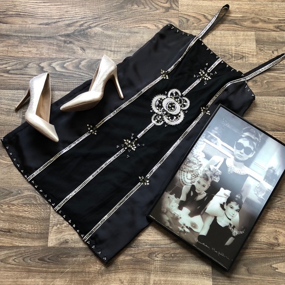 White House Black Market Dresses & Skirts - White House Black Market Black Sequin Gown Size 10